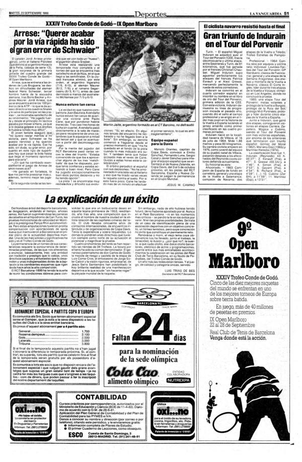 1986 La Vanguardia 23 septiembre