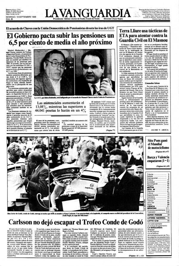 1988 La Vanguardia Portada