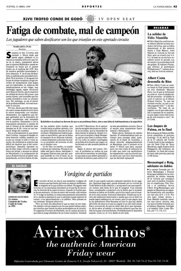 1999 La Vanguardia 15 abril