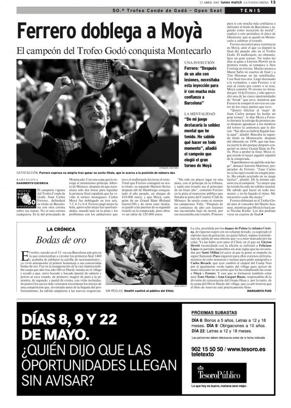 2002 La Vanguardia 22 abril
