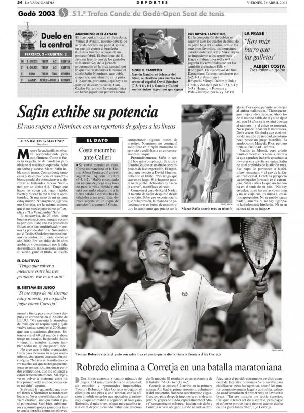 2003 La Vanguardia 25 abril