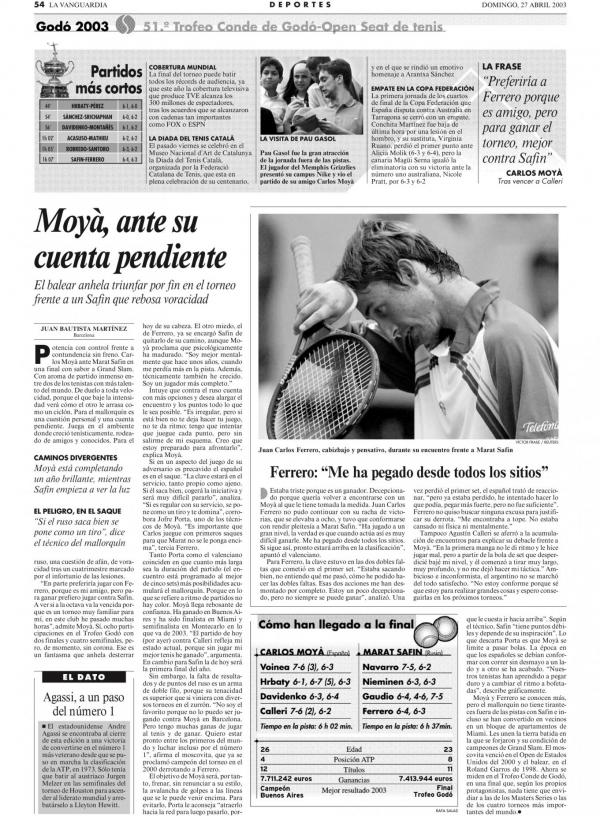 2003 La Vanguardia 27 abril