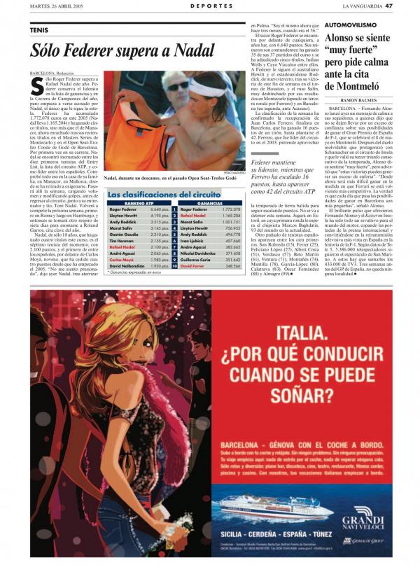 2005 La Vanguardia 26 abril