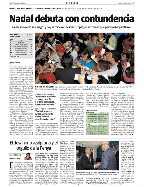 2008 La Vanguardia 1 mayo