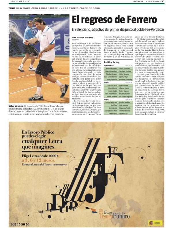 2009 La Vanguardia 20 abril