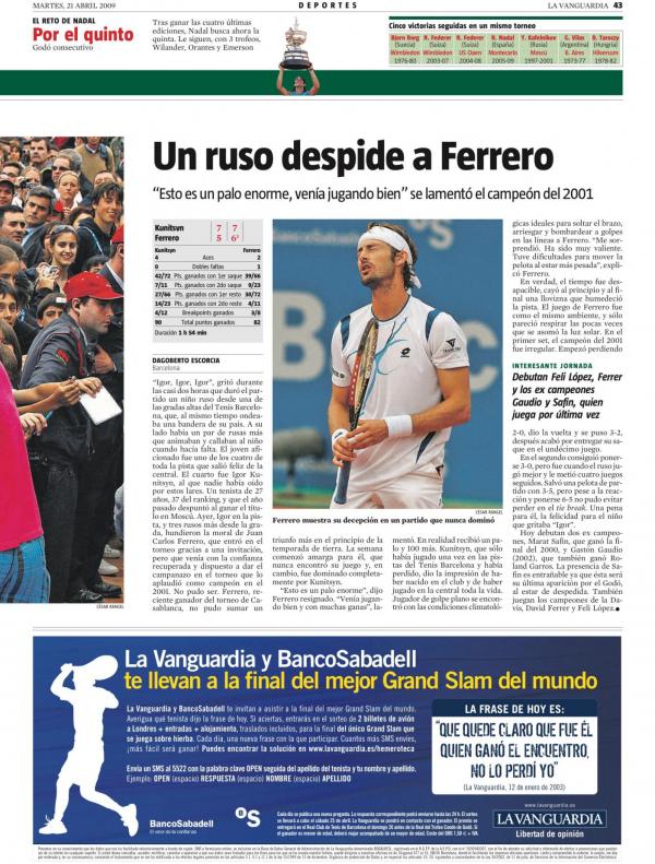 2009 La Vanguardia 21 abril