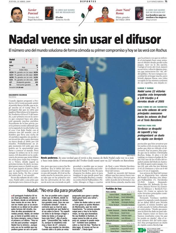 2009 La Vanguardia 23 abril
