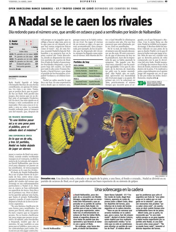 2009 La Vanguardia 24 abril
