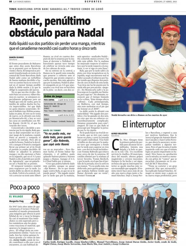 2013 La Vanguardia 27 abril