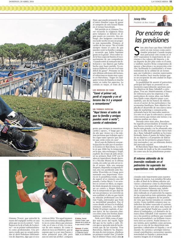 2014 La Vanguardia 20 abril