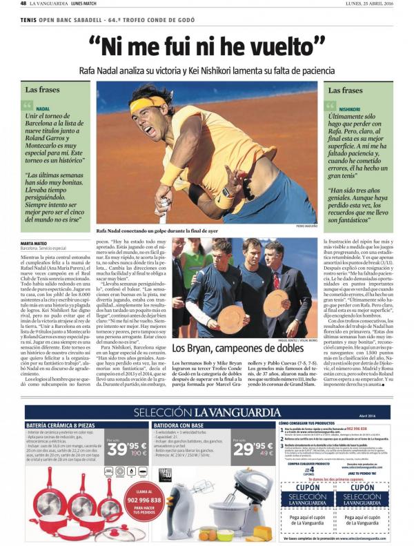 2016 La Vanguardia 25 abril