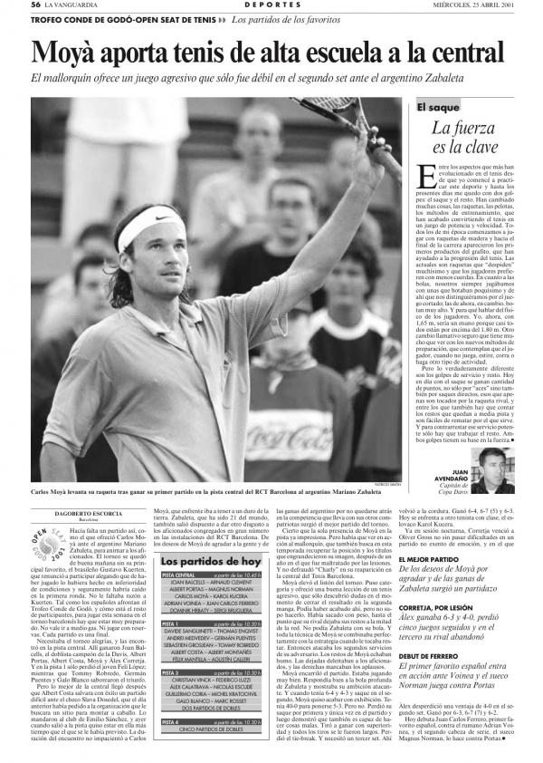 2001 La Vanguardia 25 abril
