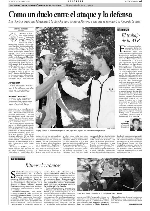 2001 La Vanguardia 29 abril
