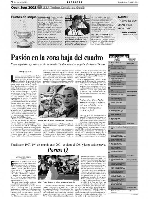 2005 La Vanguardia 17 abril