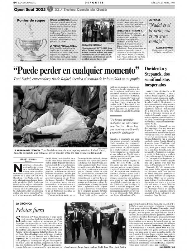 2005 La Vanguardia 23 abril